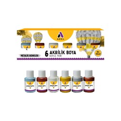 Adel - Adel Akrilik Boya Metalik 6x25 ml