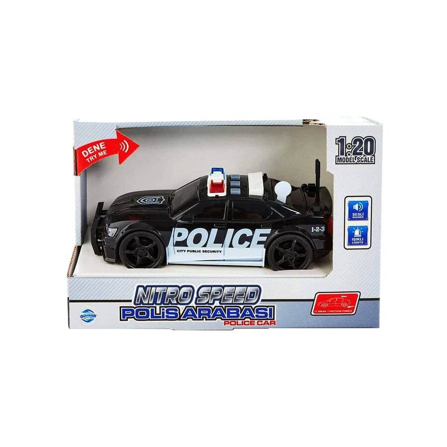 Adel Nitro Speed Polis Arabası 1:20 Siyah