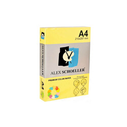Alex Schoeller - Alex Schoeller Renkli Fotokopi Kağıdı A4 500'lü 763 Fosforlu Sarı