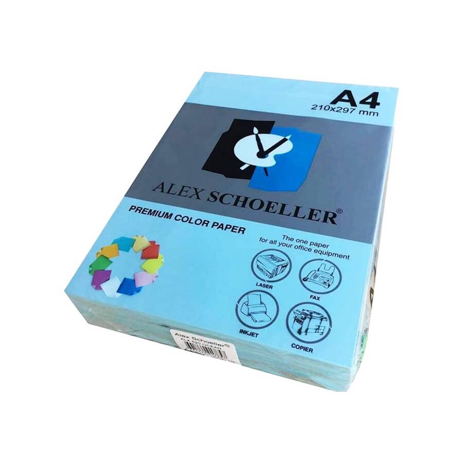 Alex Schoeller Fotokopi Kağıdı Renkli A4 500'lü Mavi