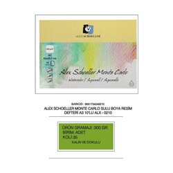 Alex Schoeller - Alex Schoeller Monte Carlo Suluboya Resim Defteri 300 gr 10'lu 
