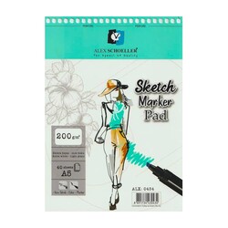 Alex Schoeller Sketch Marker Pad Spiralli A5 200 gr 40 Yaprak - Thumbnail