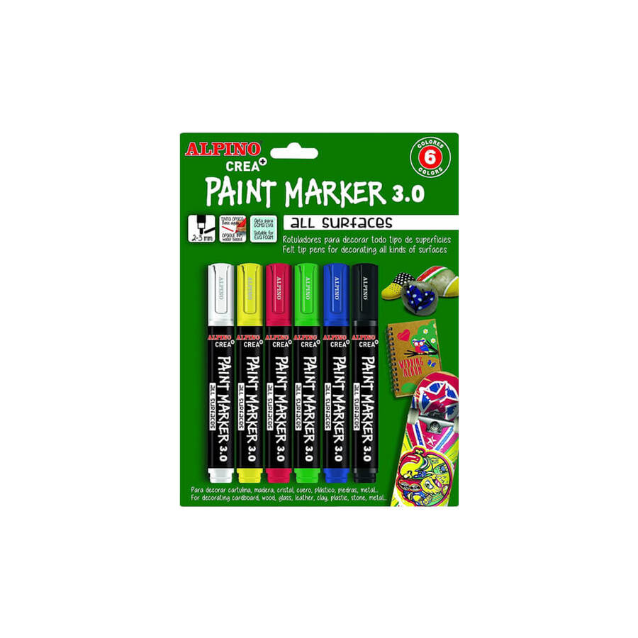 Alpino Crea Paint Marker 6'lı Ar-0166