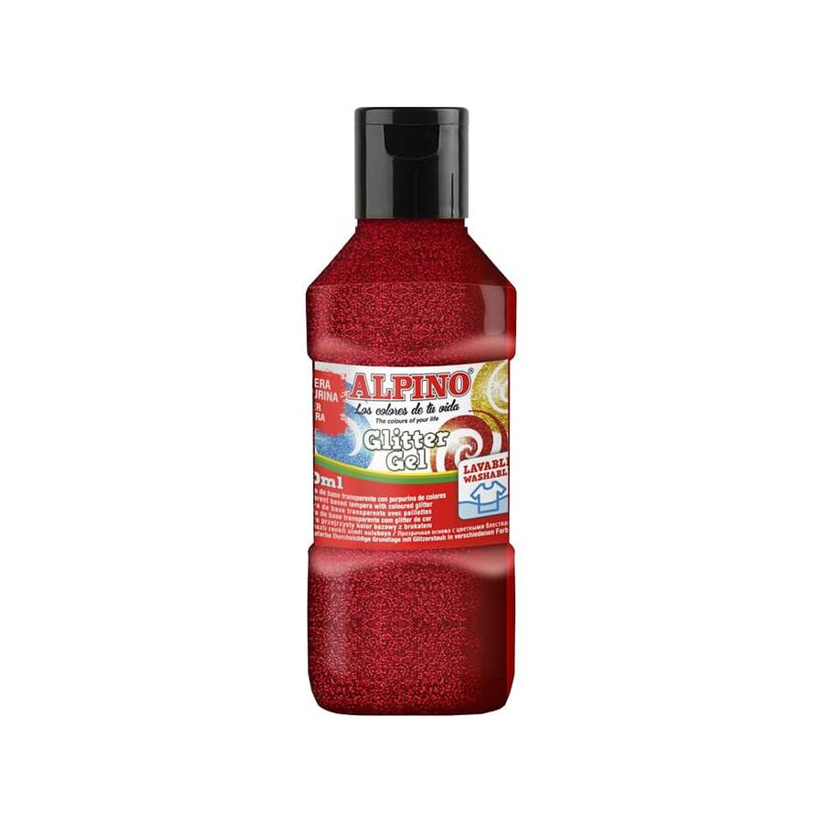 Alpino Glitter Suluboya Simli 250 ml Kırmızı