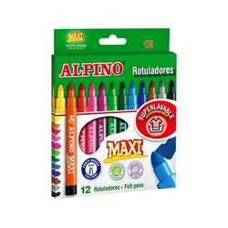 Alpino - Alpino Keçeli Boya Kalemi Maxi 12'li