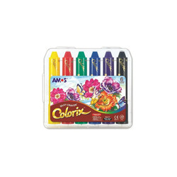 Amos - Amos Colorix Pastel Boya Aquarell 6 Renk Plastik Kutu (1)