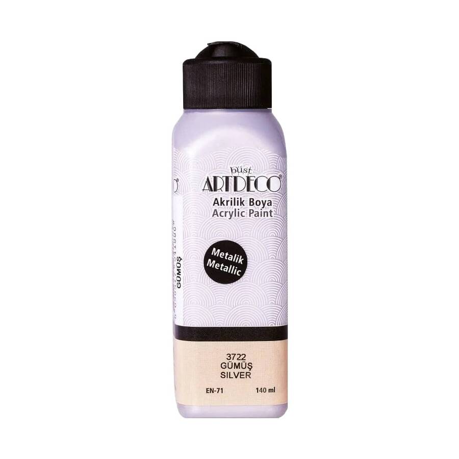 Artdeco Akrilik Boya Metalik 140 ml Gümüş