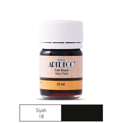 Artdeco - Artdeco Cam Boyası 25 ml Siyah