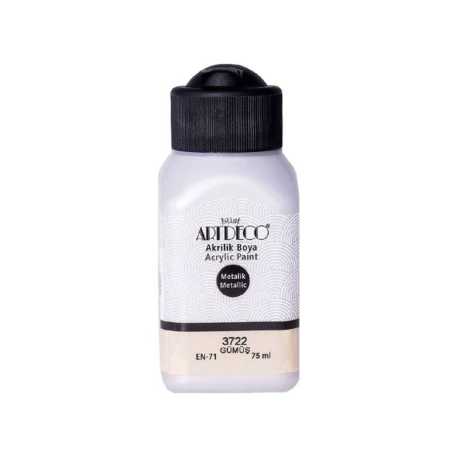 Artdeco Akrilik Boya Metalik 75 ml Gümüş