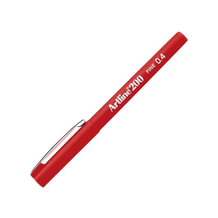 Artline 200 Yazı Kalemi Fineliner 0.4 mm Koyu Kırmızı