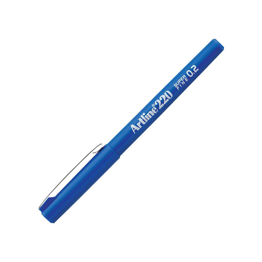 Artline Yazı Kalemi Super Fine İnce Keçe Uçlu 0.2 mm Royal Mavi