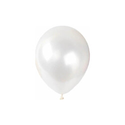 Balon Metalik Beyaz 100'lü - Thumbnail