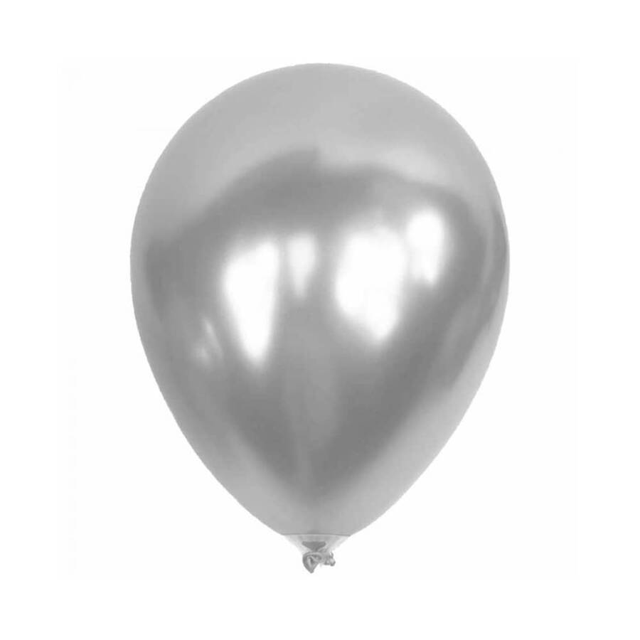 Balon Metalik Gümüş 10'lu
