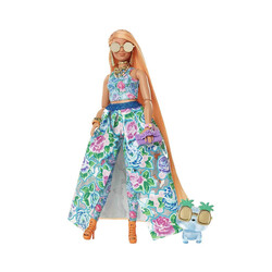 Barbie Extra Fancy Çiçekli Kostümlü Bebek - Thumbnail