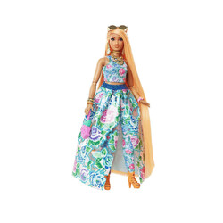 Barbie Extra Fancy Çiçekli Kostümlü Bebek - Thumbnail