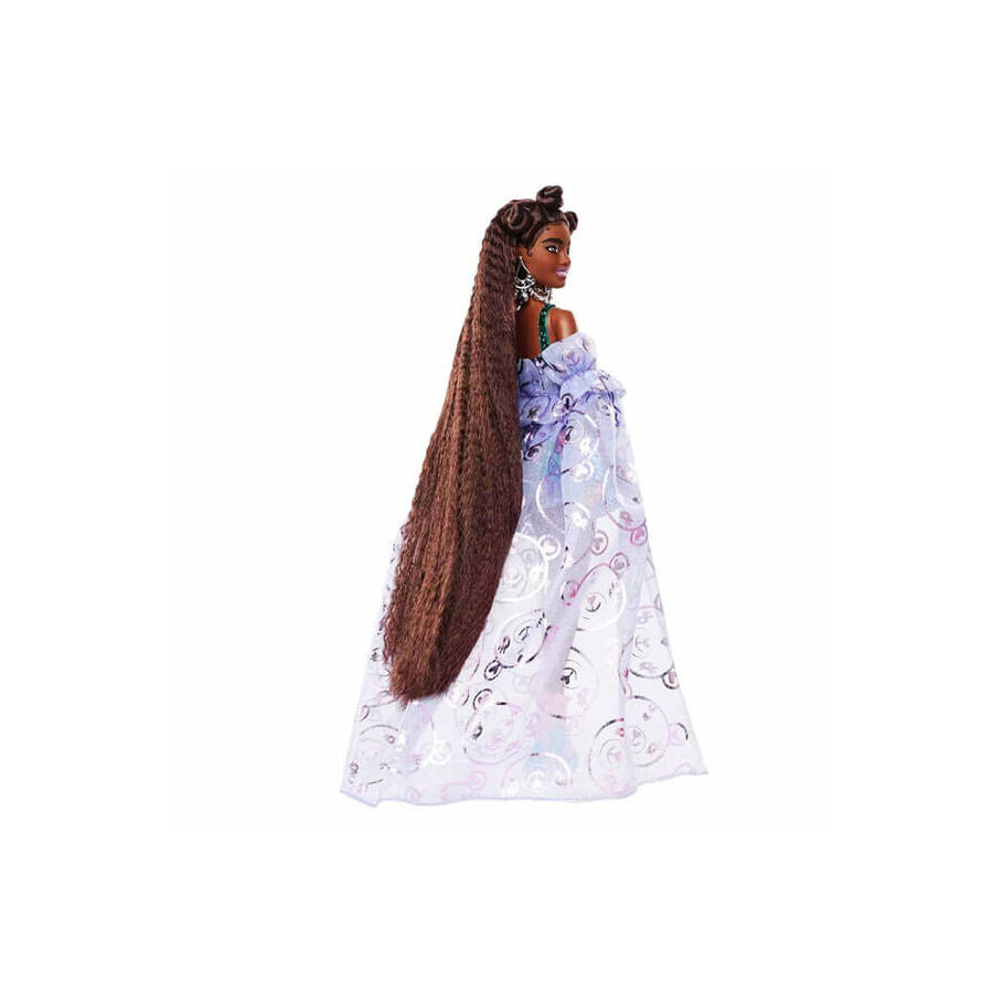 Barbie Extra Fancy Mor Kostümlü Bebek