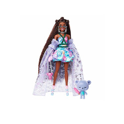 Barbie Extra Fancy Mor Kostümlü Bebek - Thumbnail