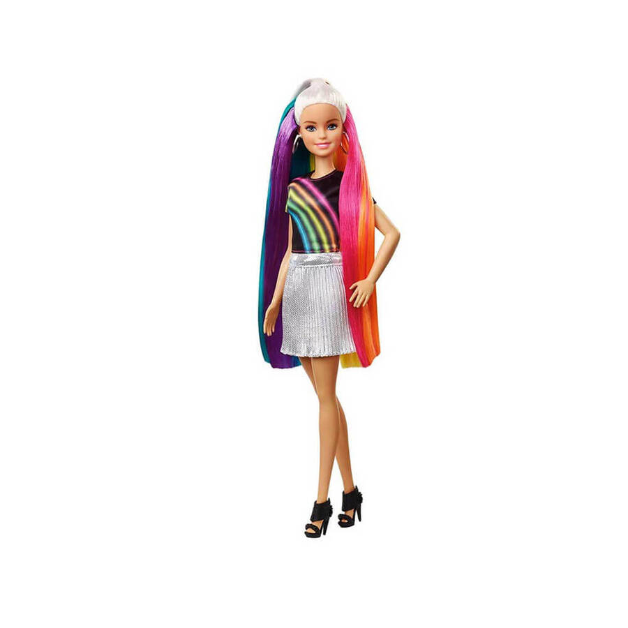 Barbie Gökkuşağı Renkli Saçlar