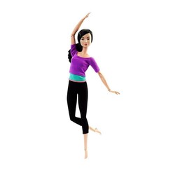 Barbie Sonsuz Hareket Bebeği Siyah Saç - Thumbnail