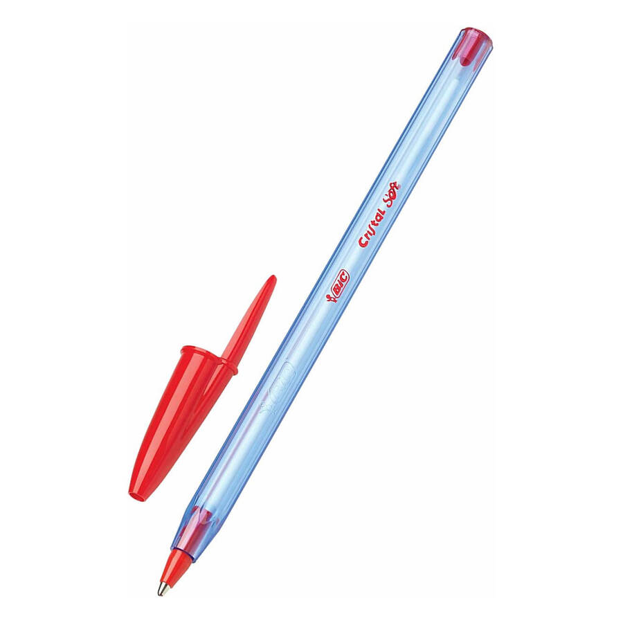 Bic Cristal Soft Tükenmez Kalem 1.2 mm Kırmızı