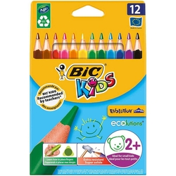 Bic - Bic Evolution Üçgen Jumbo Kuru Boya 12'li (1)