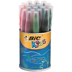 Bic - Bic Fırça Uçlu Keçeli Boya Kalemi 18'li Kutu (1)