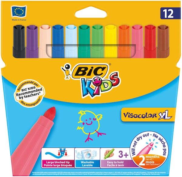 Bic Keçeli Boya Kalemi Visa Xl Jumbo 12'li 8922231