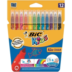 Bic Kid Couleur Yıkanabilir Keçeli Kalem 12'li - Thumbnail