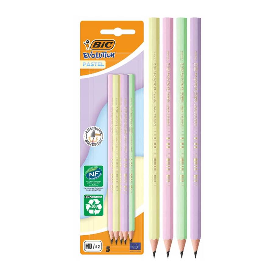Bic Kurşun Kalem Evolution Pastel Renkler 5'li 518980