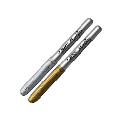 Bic Marking Permanent Markör Altın-Gümüş - Thumbnail