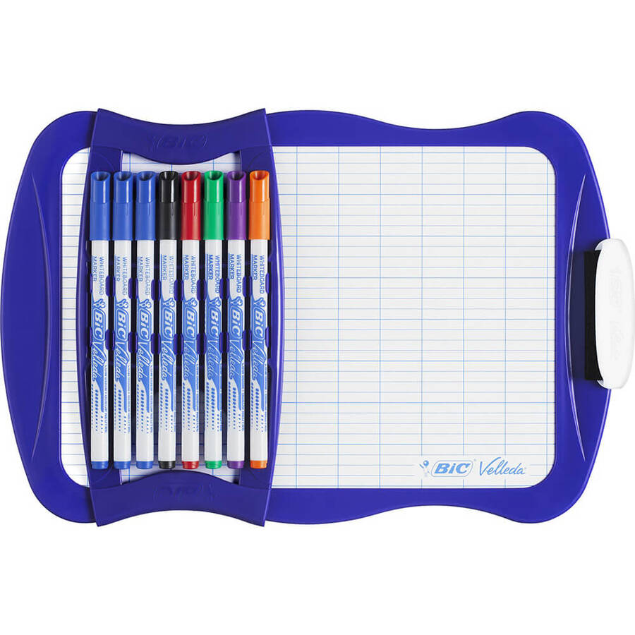 Bic Mini Çocuk Beyaz Tahta Seti 21x31cm + 8 Adet Kalem +Silgi