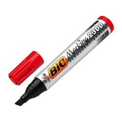 Bic - Bic Permanent Markör Kesik Uç Kırmızı 2300 (1)