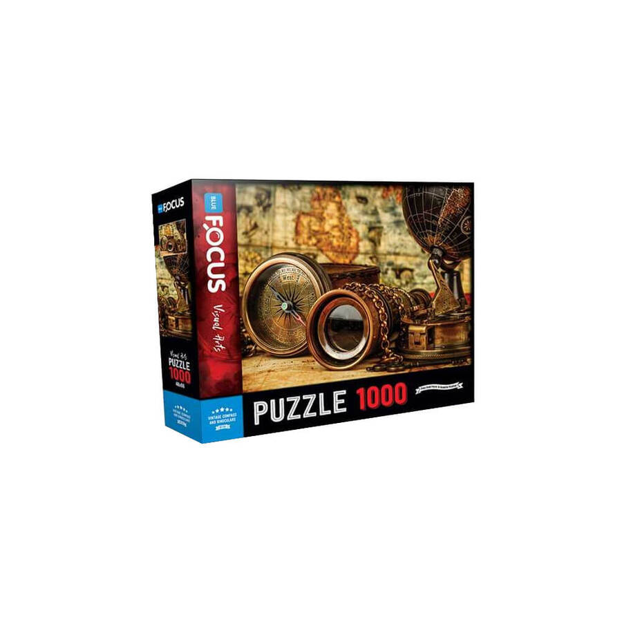 Bluefocus Puzzle Nostaljik Pusula Ve Dürbün 1000 Parça 