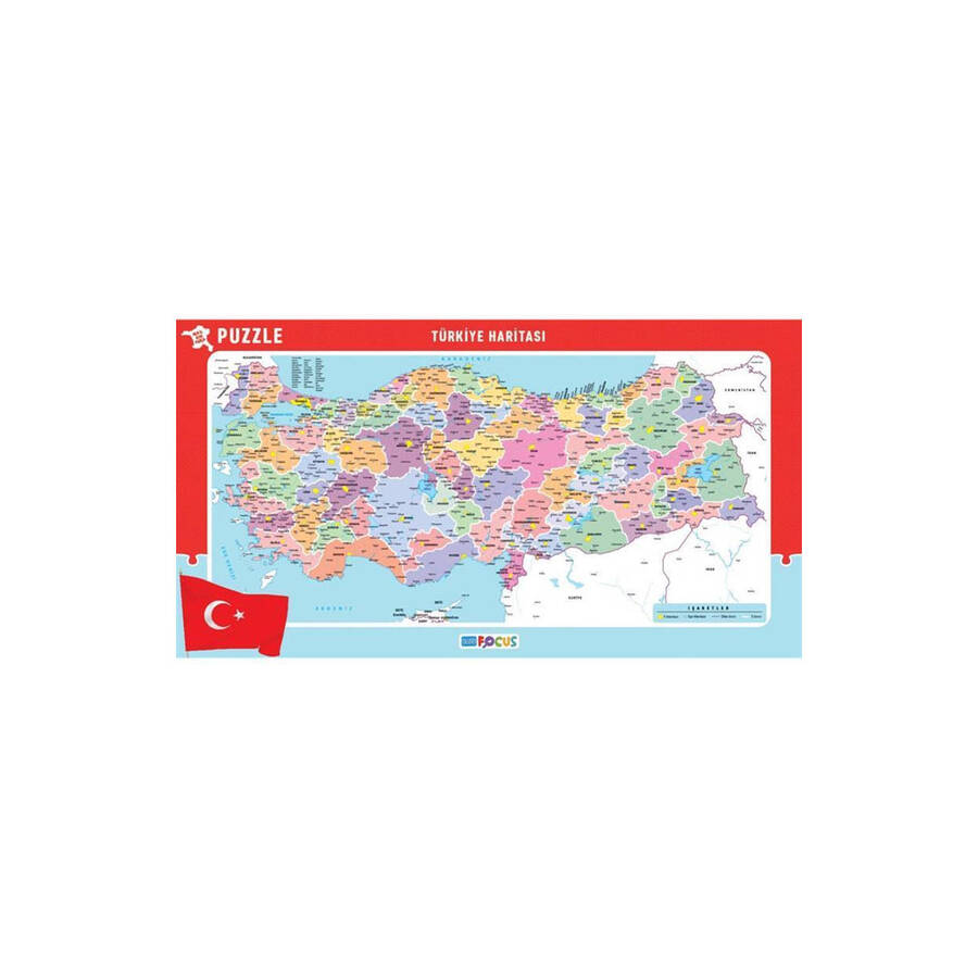 Bluefocus Puzzle Türkiye Haritası 30.3x56 cm