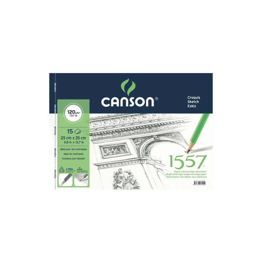 Canson Fila Resim ve Çizim Bloknot 120 gr 25x35 cm 15 Yaprak