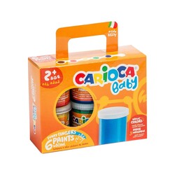 Carioca - Carioca Baby Parmak Boyası 6'lı 6x80 ml Süper Yıkanabilir (1)