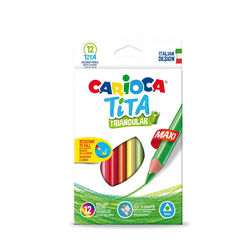 Carioca - Carioca Tita Maxi Kuru Boya Jumbo Üçgen 12'Li 42791