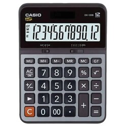 Casio - Casio Dx120S Hesap Makinesi 12 Hane Pilli ve Güneş Enerjili 