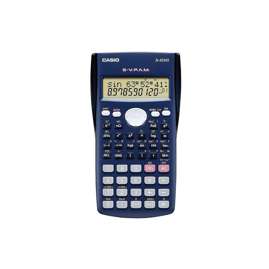 Casio FX82MS Hesap Makinesi 10+2 Hane Bilimsel Fonksiyonlar