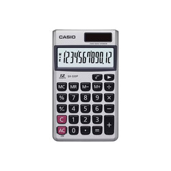 Casio - Casio Hesap Makinesi Cep Tipi 12 Haneli Güneş Enerjili SX320P