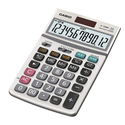 Casio - Casio JF120MS Hesap Makinesi Tax'lı 12 Hane Pilli ve Güneş Enerjili 