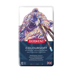 Derwent Coloursoft Metal Kuru Boya Teneke Kutu 12'li - Thumbnail