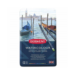 Derwent Watercolour Kuru Boya Metal Kutu 12'li - Thumbnail