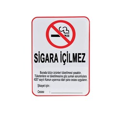 Dilman Sigara İçilmez Levhası 25x35 cm - Thumbnail