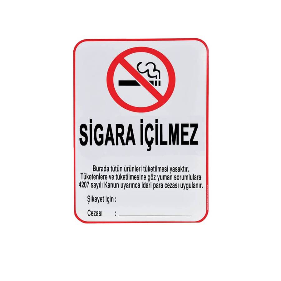 Dilman Sigara İçilmez Levhası 25x35 cm