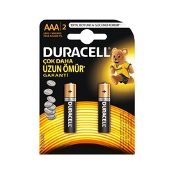 Duracell AAA İnce Kalem Pil 2'li Kart - Thumbnail