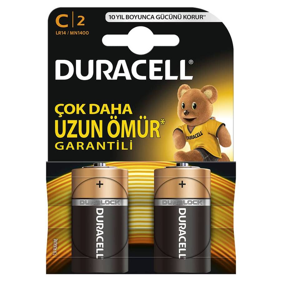 Duracell Orta Boy Pil C 2'li Kart