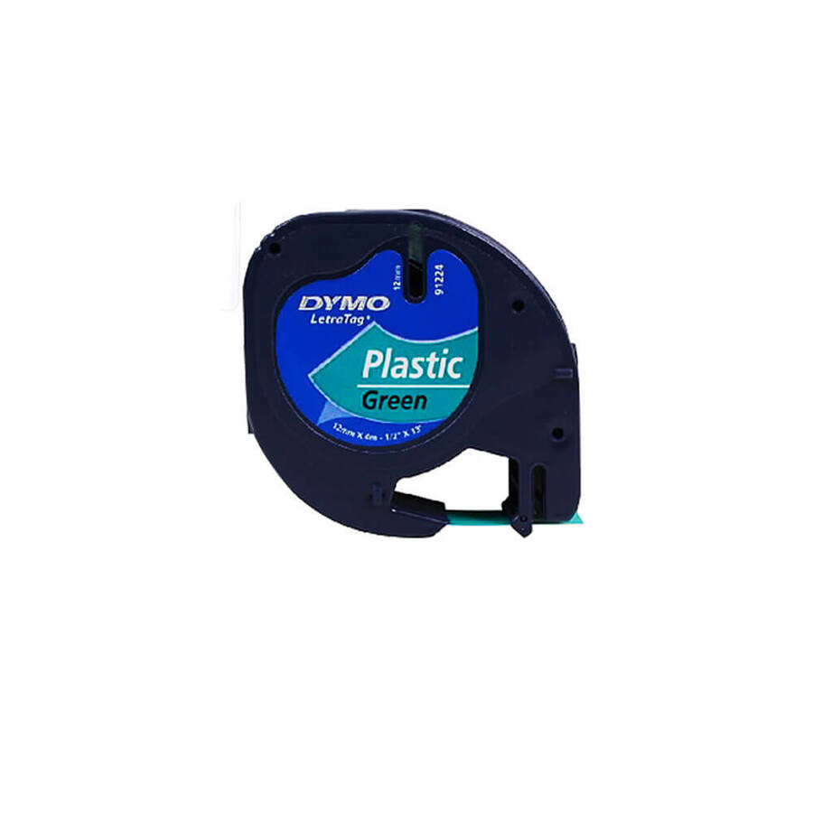Dymo Şerit Dymo LetraTag Plastik Yeşil 12 mm x 4 m