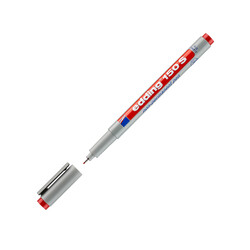 Edding - Edding Asetat Kalemi Silinebilir 0.3 mm Kırmızı