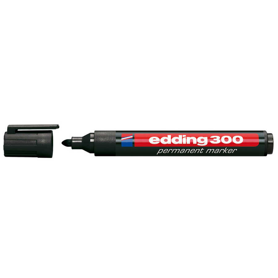 Edding E-300 Permanent Markör Yuvarlak Uçlu Siyah